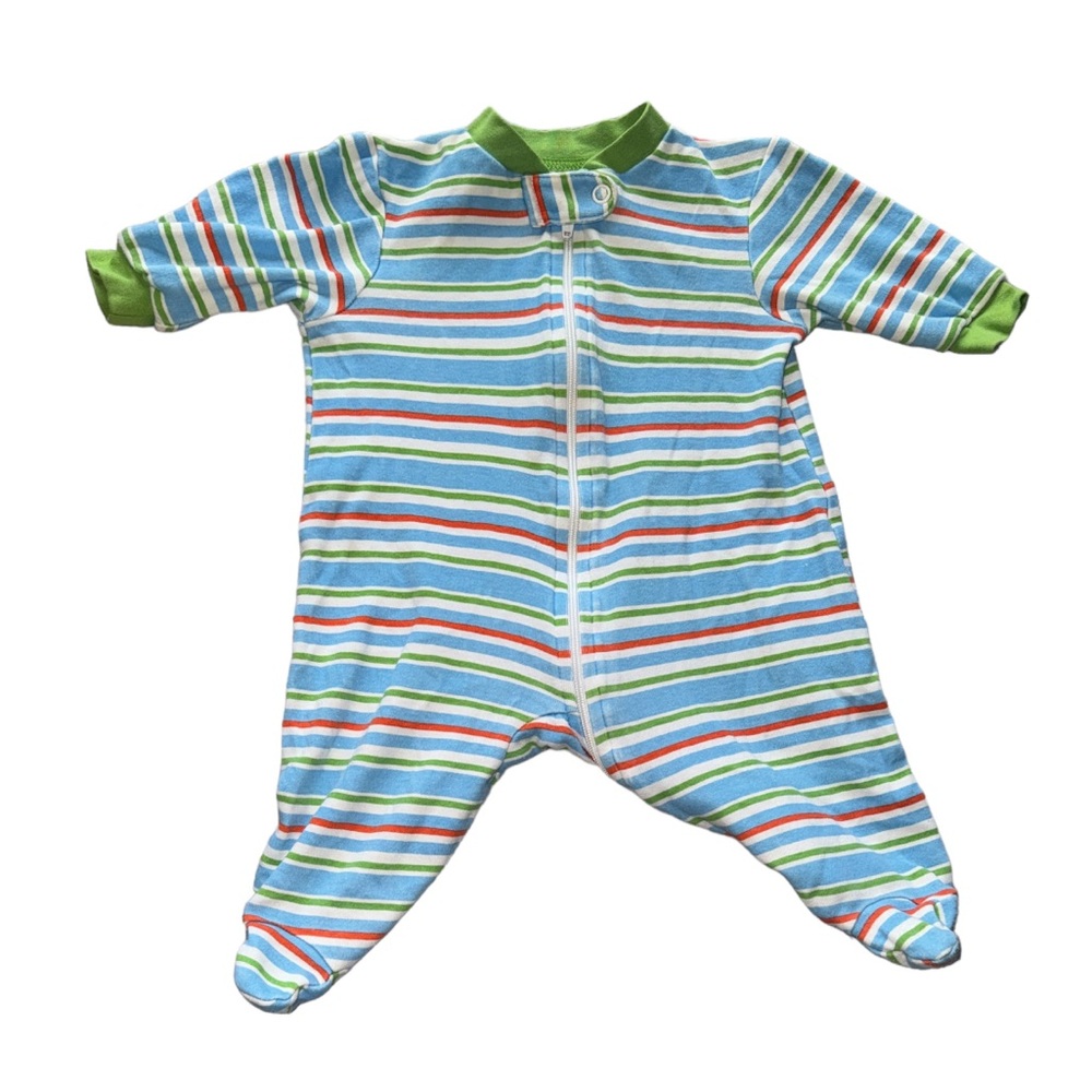 3 FOR $10 GEORGE 0-3M Striped Cotton Footie Sleeper